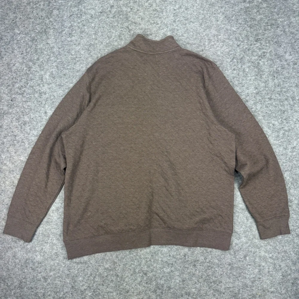 Goodfellow & Co Mens XL‎ Brown The Comfort Quilted Quarter Snap Pullover Sweater